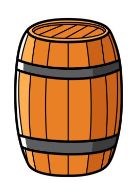 Ahşap varil grafik illüstrasyon