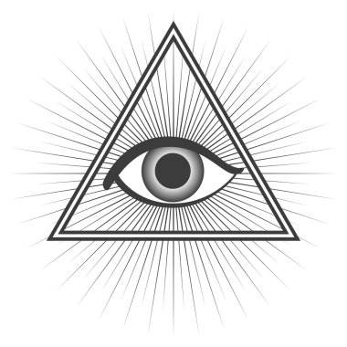 Freemason symbol isolated on white clipart