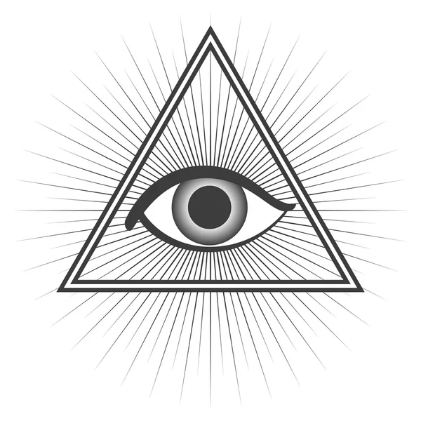 Freemason symbol isolated on white — Stock Vector