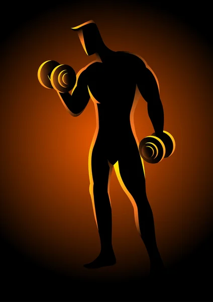 Bodybuilder opheffing halters — Stockvector