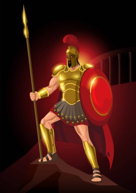 Yunan tanrı ve tanrıça illüstrasyon serisi Ares, Yunan savaş tanrısıdır. 12 Olimpiyatçıdan biri olan Zeus ve Hera 'nın oğludur.