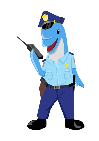 Dolphin Policeman — Stock Vector