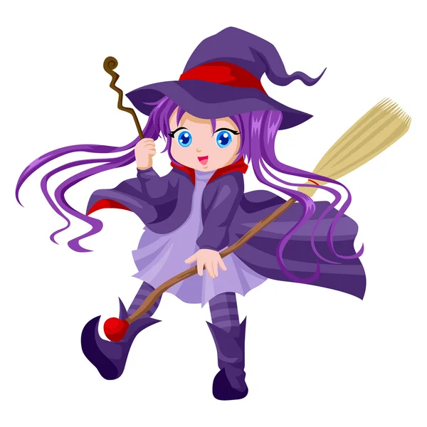 Cute Witch — Stock Vector