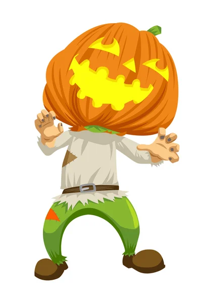 Pumpkin Head — Stock Vector