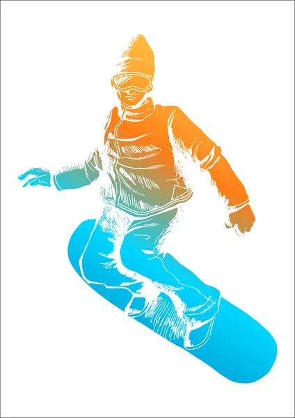 Snowboarder — Stockvektor