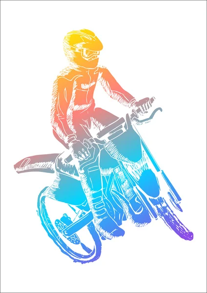 Motocross — Stock Vector