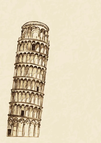 Pisa torre inclinada — Vector de stock