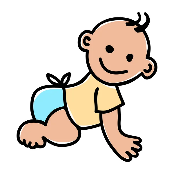 Crawling Baby — Stock Vector