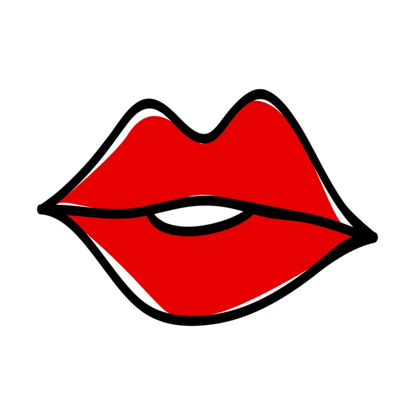 Lábios vermelhos sexy —  Vetores de Stock