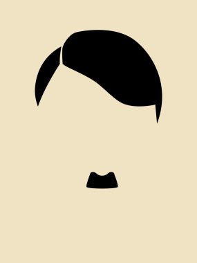 Man's Hair and Mustache Symbol clipart