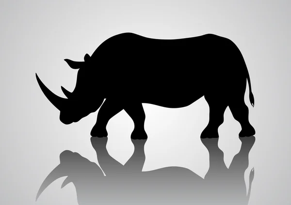Rhinoceros Silhouette — Stock Vector