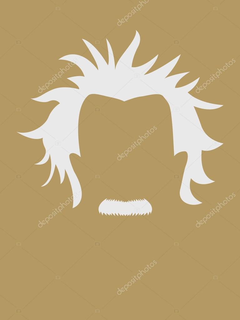 Man's Hair and Mustache Symbol