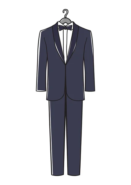 Traje de hombre — Vector de stock