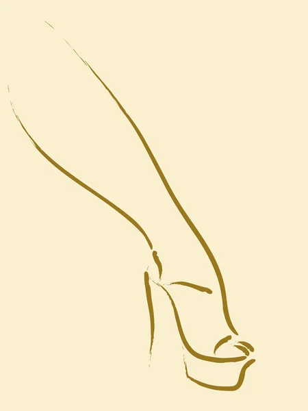 Сексуальная нога — стоковый вектор