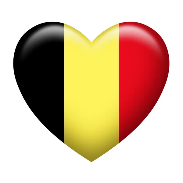 Bélgica Insignia Forma del Corazón — Foto de Stock