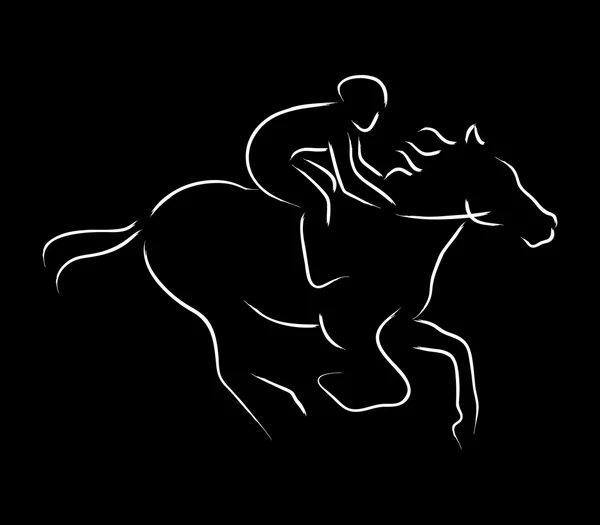 Cavalo de corrida — Vetor de Stock