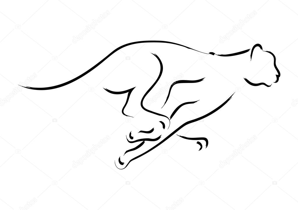 Simple graphic of a cheetah