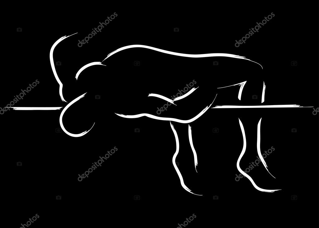 Simple graphic of a high jump athlete