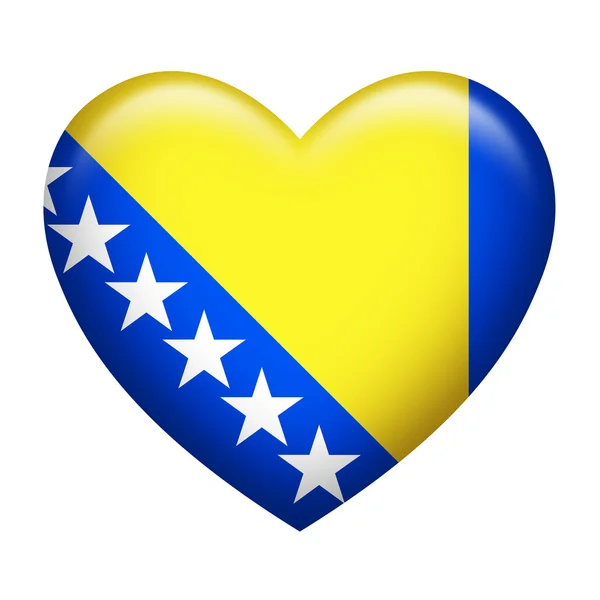 Bosnia Herzegovina Insignia Forma del Corazón — Foto de Stock