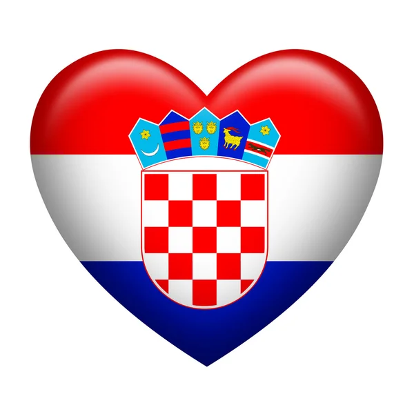 Croatian Insignia Heart Shape — Φωτογραφία Αρχείου