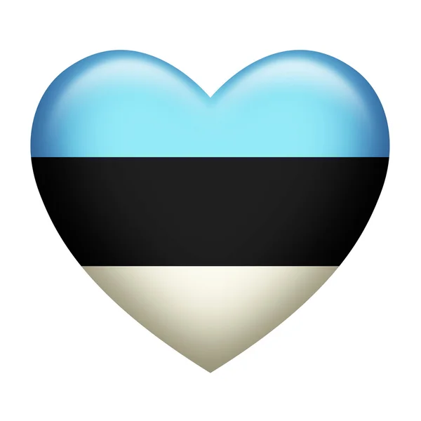 Estonia Insignia Forma de Corazón — Foto de Stock