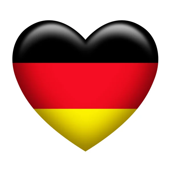 Niemcy insygnia kształt serca — Zdjęcie stockowe