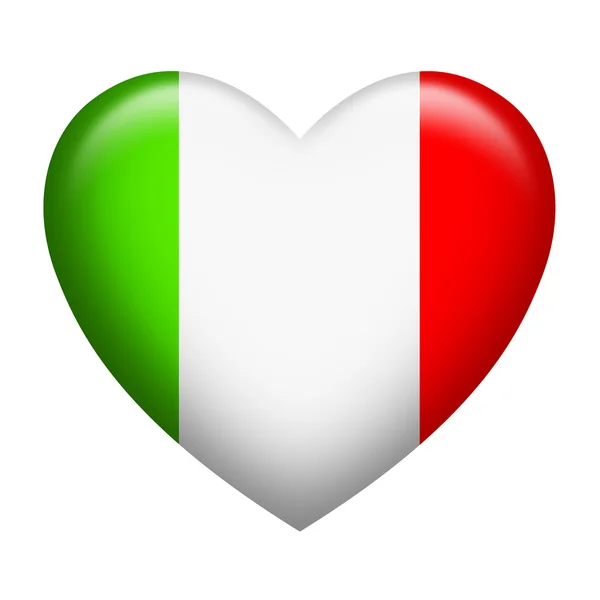 Italy Insignia Heart Shape — Stock Photo, Image