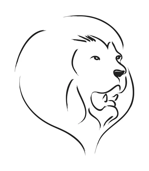 Tête de lion — Image vectorielle