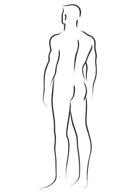 Arkadan erkek figürü