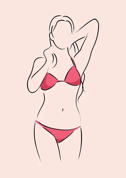 Szexi, bikini — Stock Vector