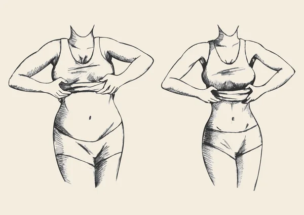 Жир і Fit — стоковий вектор