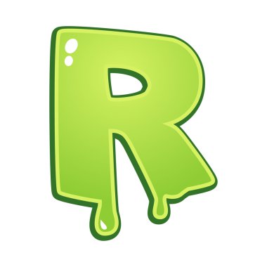 Sümüklü yazı tipi türü harf R