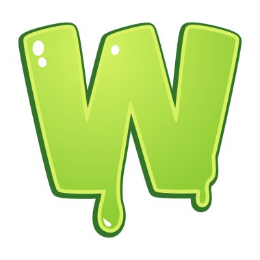 Sümüklü yazı tipi türü harf W