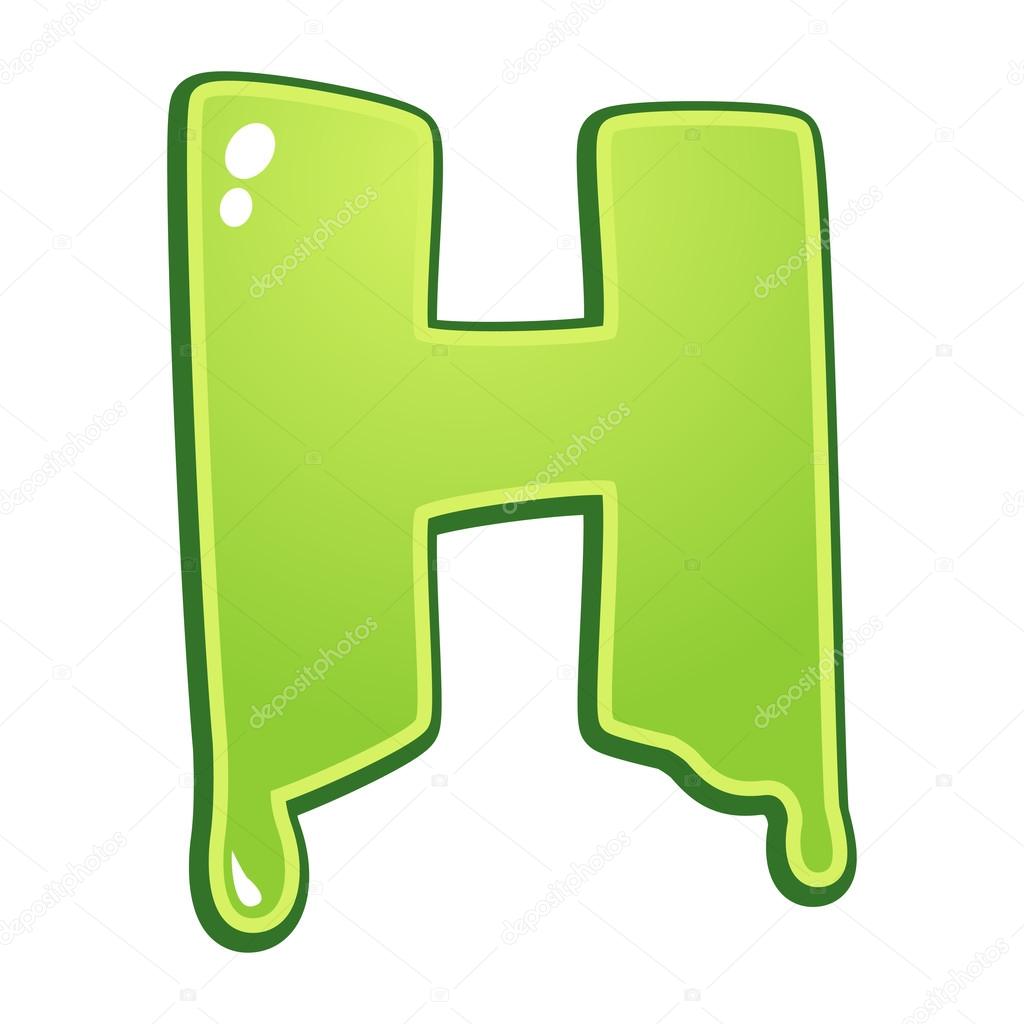 Slimy font type letter H Stock Vector Image by ©rudall30 #84867986