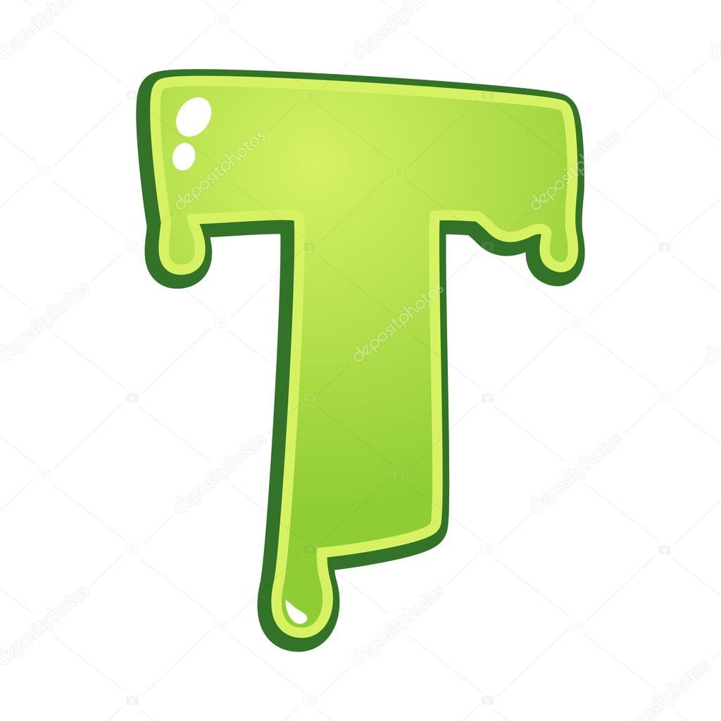 t ぬるぬるフォント タイプの手紙 T ストックベクター ©rudall30 84868106