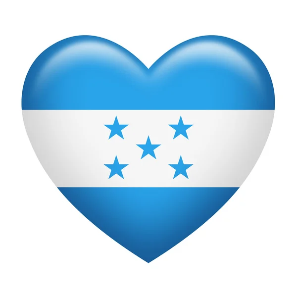 Honduras Insignia forma do coração — Fotografia de Stock