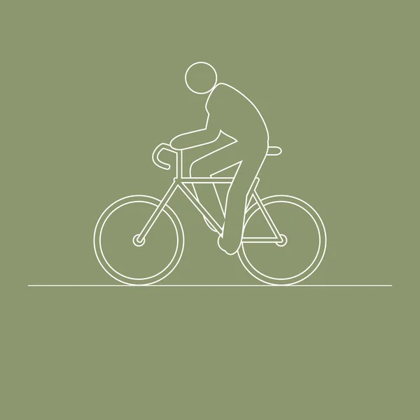 Ridning cykel骑自行车 — Stock vektor