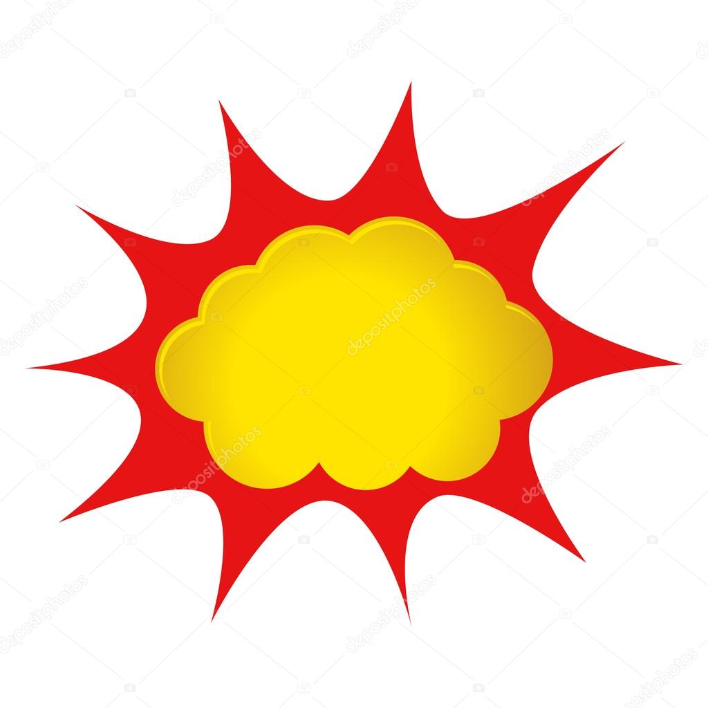 comic splash icon stock