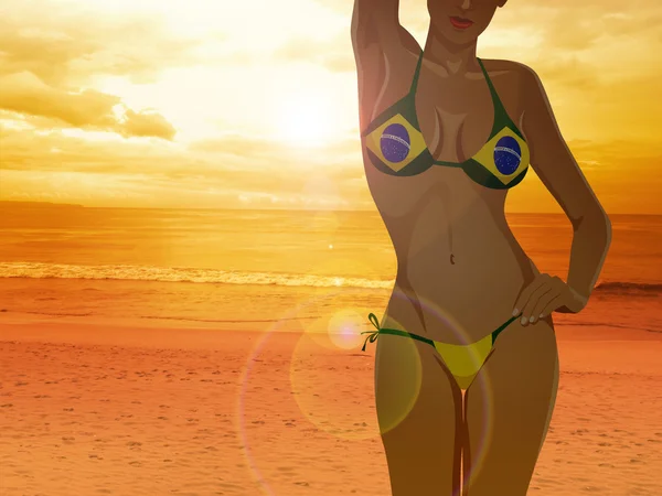 Brasil Insignia Bikini — Foto de Stock