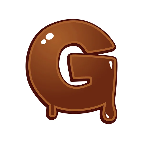 Chocolade smelten lettertype — Stockvector