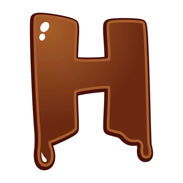 Typ písma čokoládové taveniny — Stockový vektor