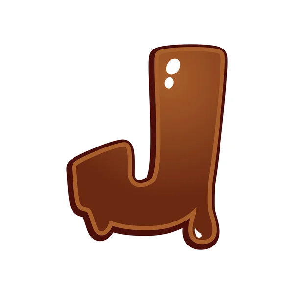 Chocolade smelten lettertype — Stockvector
