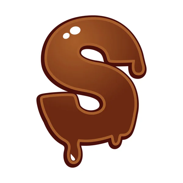 巧克力融化字体类型 — 图库矢量图片