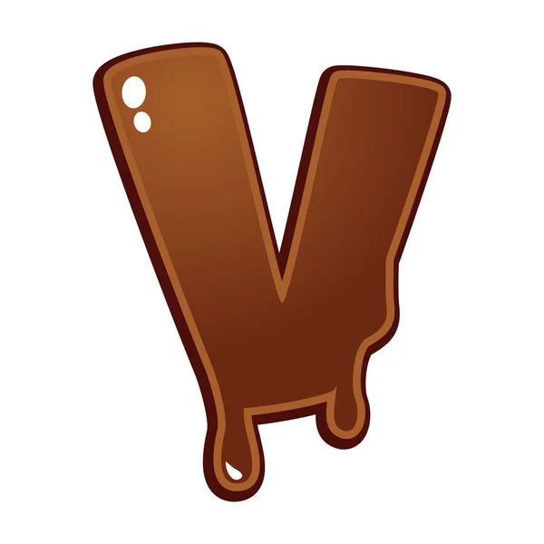 Typ písma čokoládové taveniny — Stockový vektor