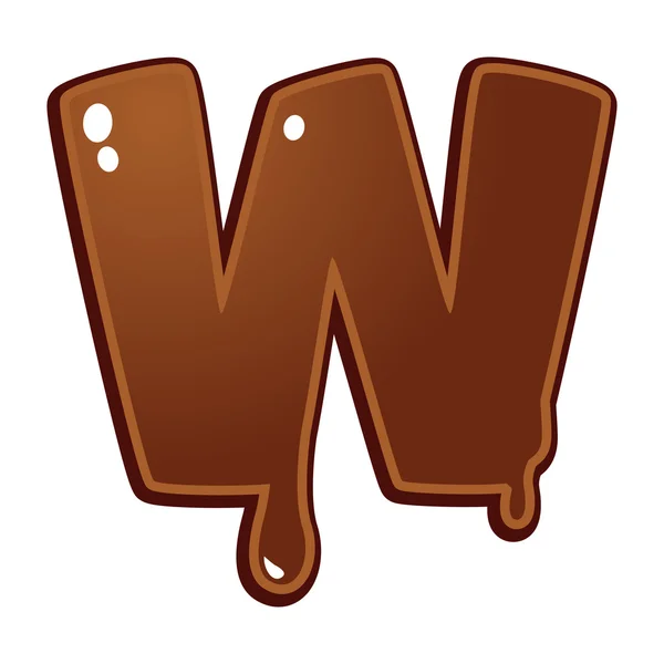 Chocolade smelten lettertype — Stockvector