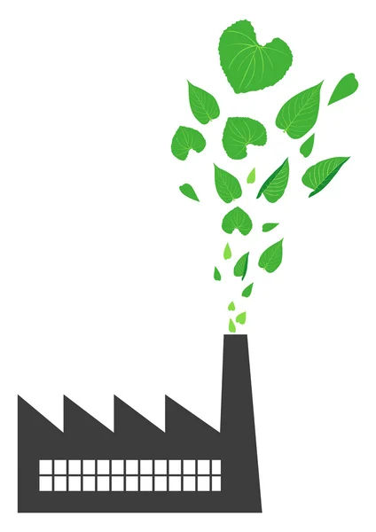 Gå grön fabrik — Stock vektor