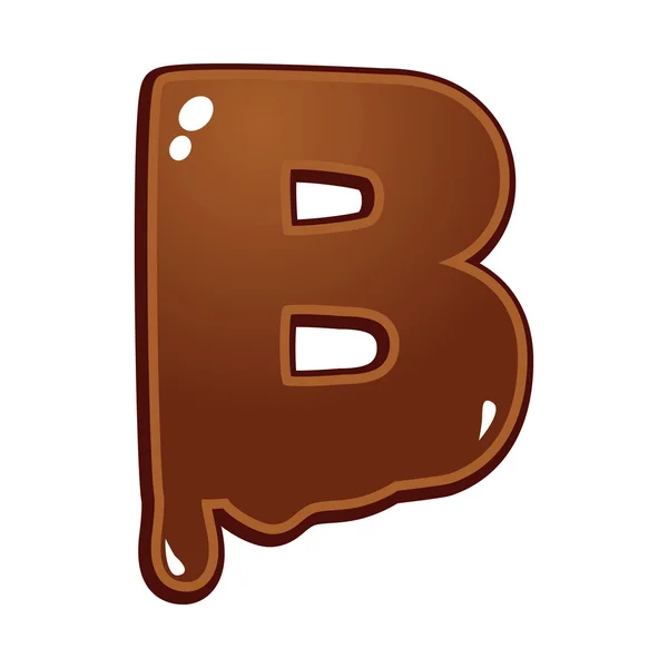 Chocolade smelten lettertype — Stockvector