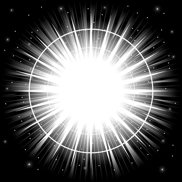 Explosión de luz brillante — Vector de stock