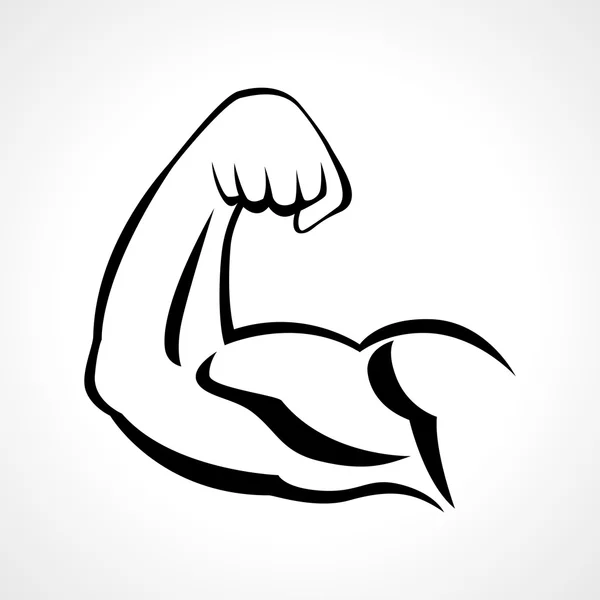 Brazo humano muscular — Vector de stock