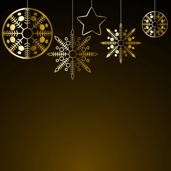 Golden Christmas Decoration — Stock Vector